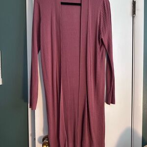 LOFT Dusty Rose Open Front Cardigan